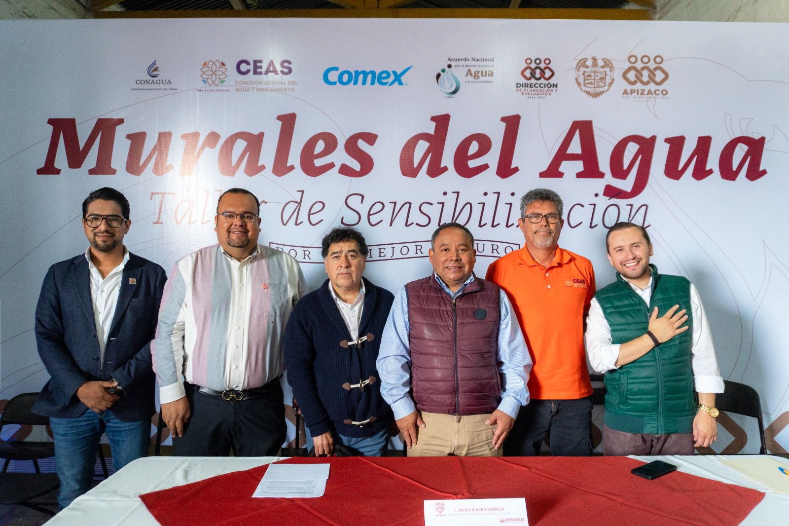 Javier Rivera refuerza el compromiso ambiental de Apizaco con 'Murales del Agua'